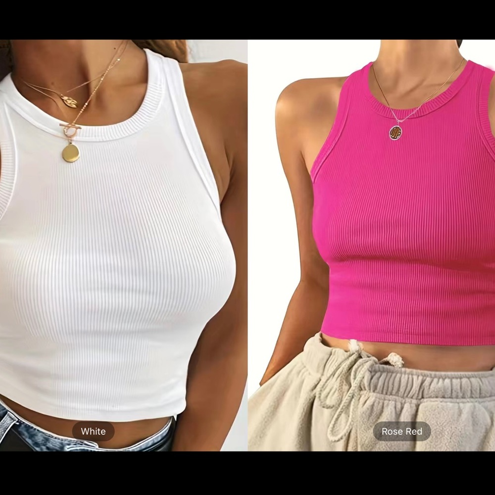 Brand New Bundle of 2 crop tank tops-Medium